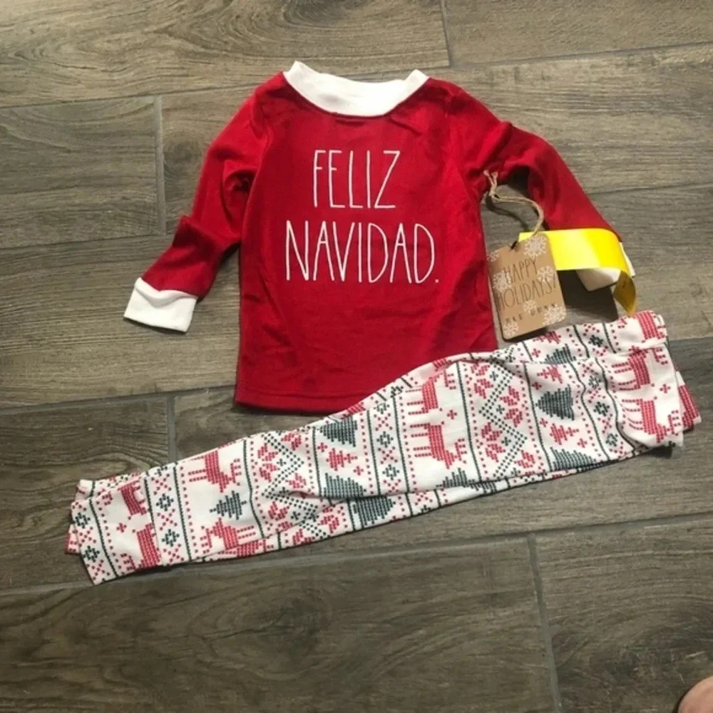 Rae Dunn boys pajamas FELIZ  NWT PJS jammies loungewear